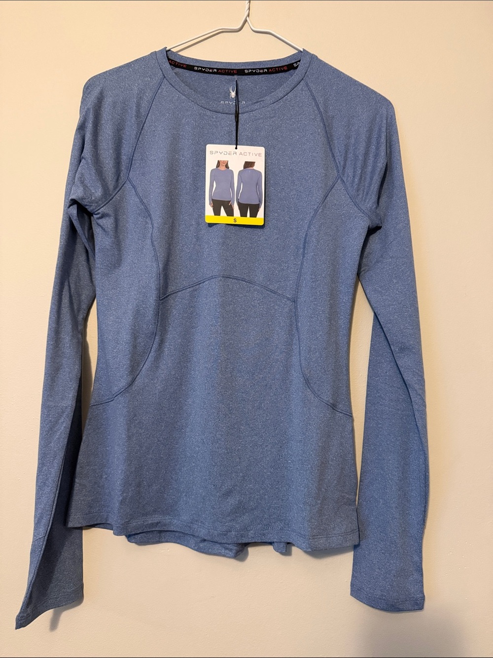 Spyder Active Women's Long Sleeve Top - Light Blue activewear size sm